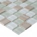 Stone Glass Mosaic Tile Hand Painted Square Tiles with Marble Tile Backsplash Wall Stickers SG126