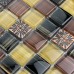 Glass tile Brown glass mosaic tiles crystal glass tile kitchen backsplash wall tiles Porcelain S018