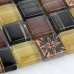 Glass tile Brown glass mosaic tiles crystal glass tile kitchen backsplash wall tiles Porcelain S018