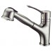 Single Lever Pull Out Spray Kitchen Sink Faucet Brushed Nickel Finish Solid Brass Ceramic Disc