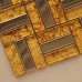 Metallic Backsplash Tiles gold 304 Stainless Steel Sheet Metal and Gold Crystal Glass Blend Mosaic