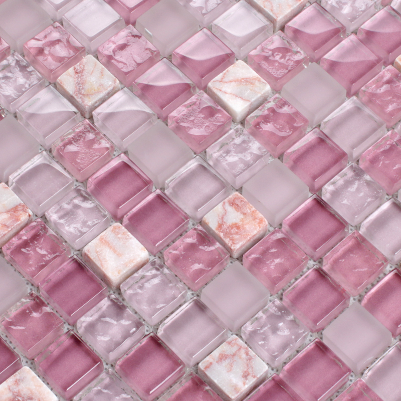 10 sq ft Pink Mirrored Mosaic Tiles Peel and Stick Wall Panels Backdrop  Party