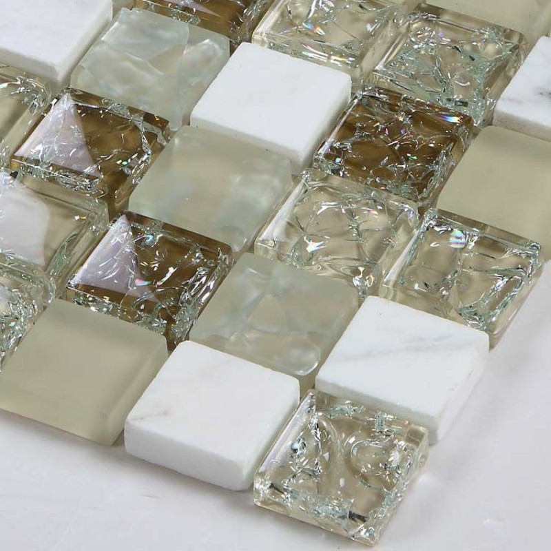Wholesale GORGECRAFT 220 Pieces Mosaic Tiles Glass Glitter Mosaic