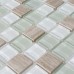 Stone Glass Mosaic Tile Hand Painted Square Tiles with Marble Tile Backsplash Wall Stickers SG126