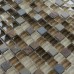 Stone Glass Mosaic Tile Brown Square Tiles with Marble Tile Backsplash Wall Stickers SG130