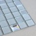 Grey Crystal Glass Mosaic Tiles Washroom Backsplash Plated Design Bathroom Wall Floor Mirror Tiles