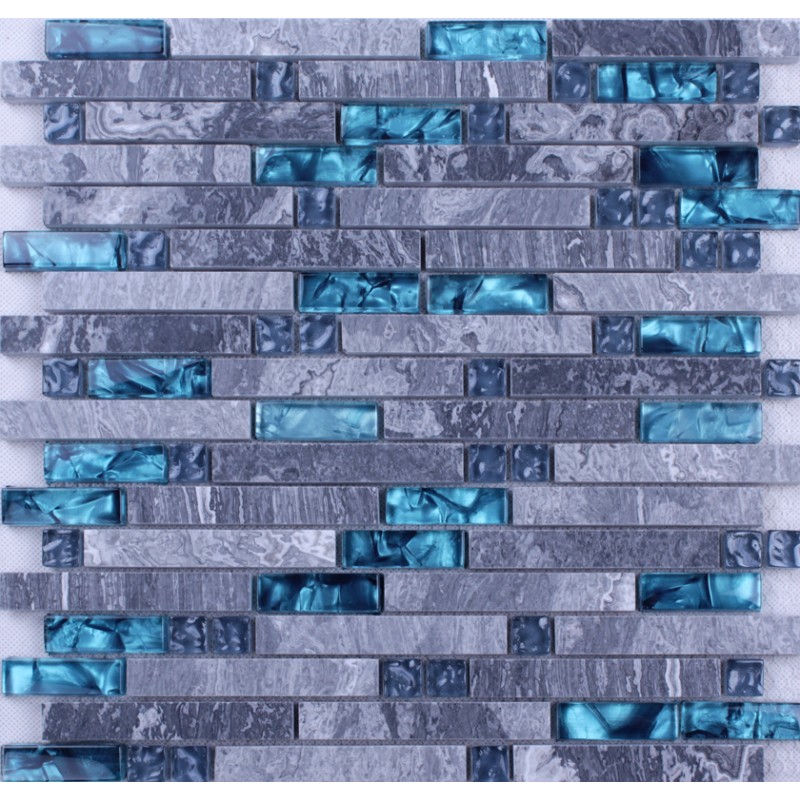Tiles Stone Tiles Navy Blue Glass Mosaic Tile Rectangle Gray Natural Marble 1 X 2 Subway Brick