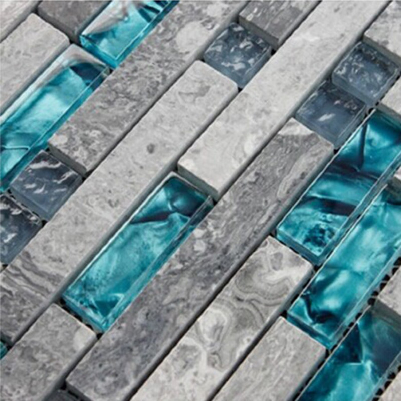Blue Glass Mosaic Wall Tile