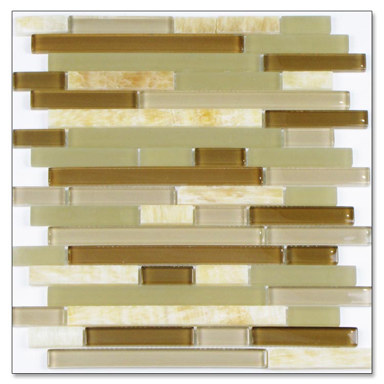 Natural Stone and Glass Mosaic Tile Sheets Marble Backsplash Wall ...