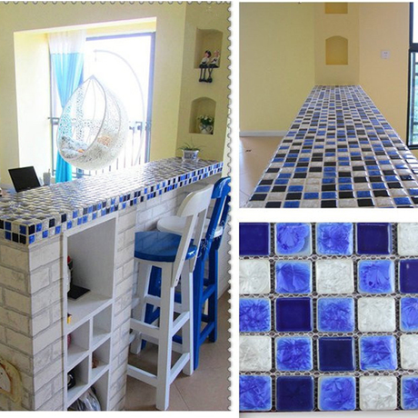 porcelain mosaic tile kitchen backsplash 