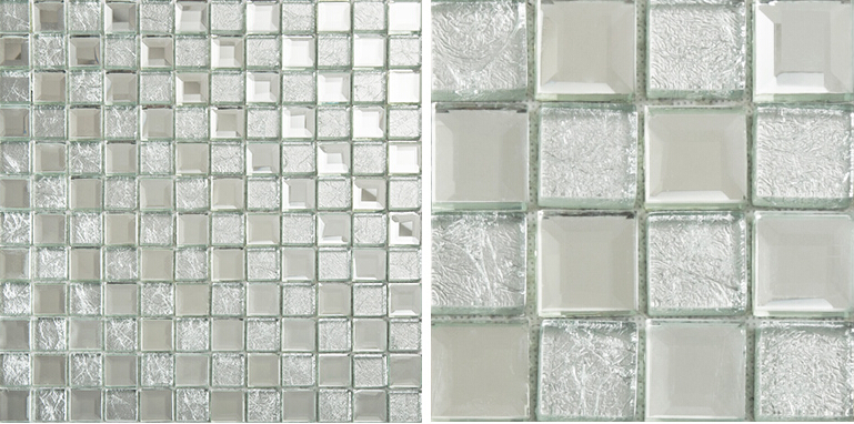 silver mirror glass tile crystal tile square wall backsplashes tiles ...