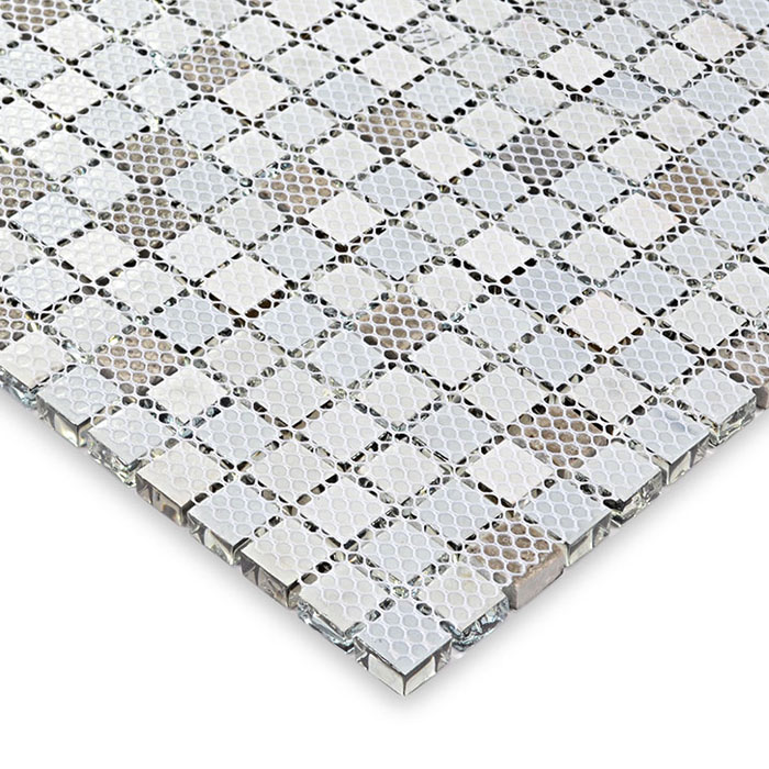 back of the glass mosaic tile - hm0017