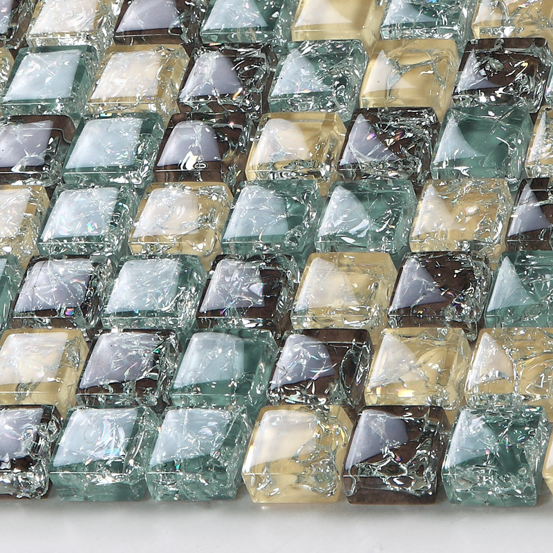 Glass tile Brown glass mosaic tiles crystal glass tile