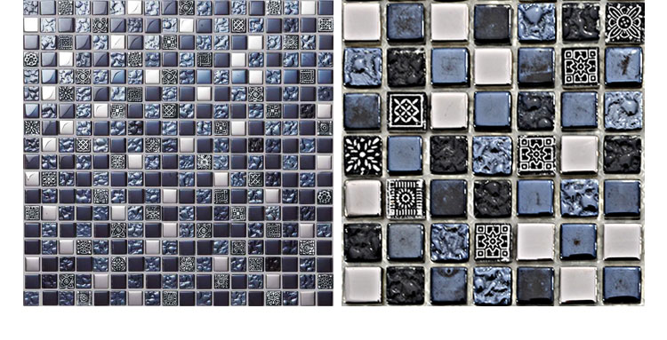 front side of the glass mosaic tile - hm0017